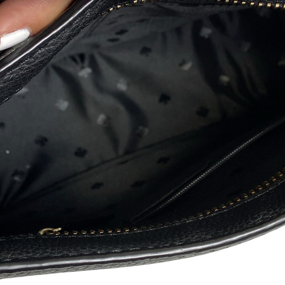 Kate Spade Orchard Street Hemsley Black Pebbled Leather Crossbody With Tassel - Picture 6 of 9